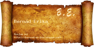 Bernád Erika névjegykártya
